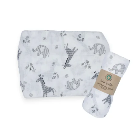 Μουσελίνα από Οργανικό Βαμβάκι Ζωάκια babybox.gr