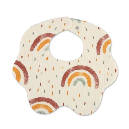 πολύχρωμη Σαλιάρα από Βαμβάκι ουράνιο τόξο babybox