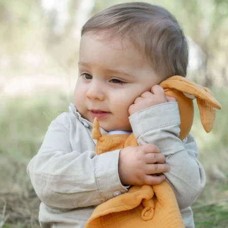 Summerville Organic Πανάκι Παρηγοριάς από Οργανικό Βαμβάκι Cuddly Rabbit orange babybox