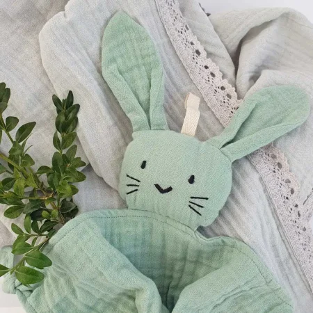 Summerville Organic Πανάκι Παρηγοριάς από Οργανικό Βαμβάκι Cuddly Rabbit cameo green babybox