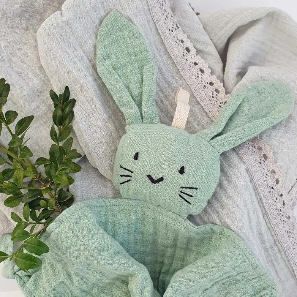 Summerville Organic Πανάκι Παρηγοριάς από Οργανικό Βαμβάκι Cuddly Rabbit cameo green babybox