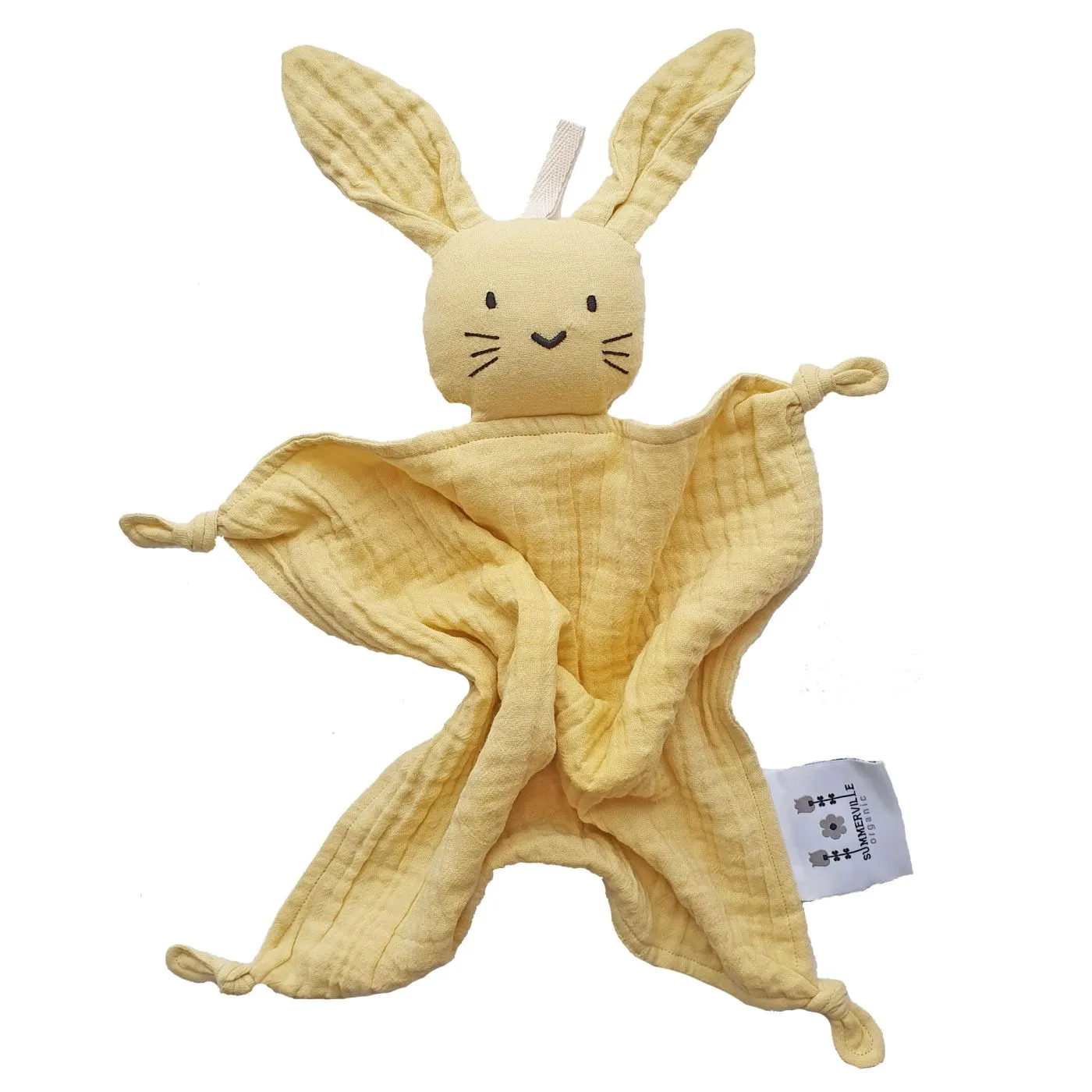 Summerville Organic Πανάκι Παρηγοριάς από Βιολογικό Βαμβάκι Cuddly Rabbit sun yellow babybox.gr