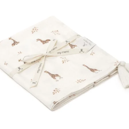 My Memi Βρεφική Κουβέρτα από Μπαμπού 75x100 Giraffes babybox
