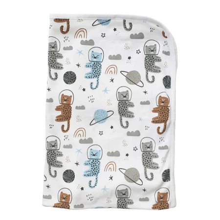 Κουβερτούλα από Βιολογικό Βαμβάκι Summerville Organic Astrocat Blue babybox.gr