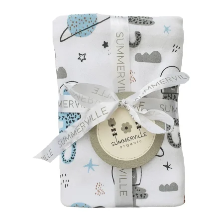 Κουβερτούλα από Βιολογικό Βαμβάκι Summerville Organic Astrocat Blue babybox.gr