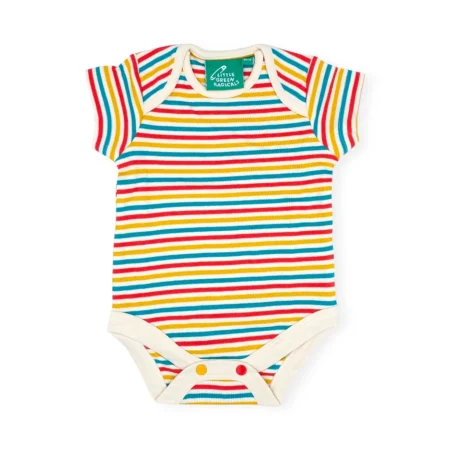Little Green Radicals Οργανικό Βρεφικό Φορμάκι Ribbed Rainbow – itsababybox.gr