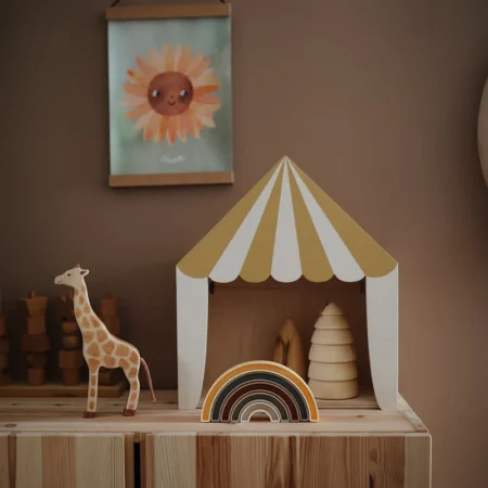 Mushie παιχνίδι στοίβαξης Rainbow Sol baby box