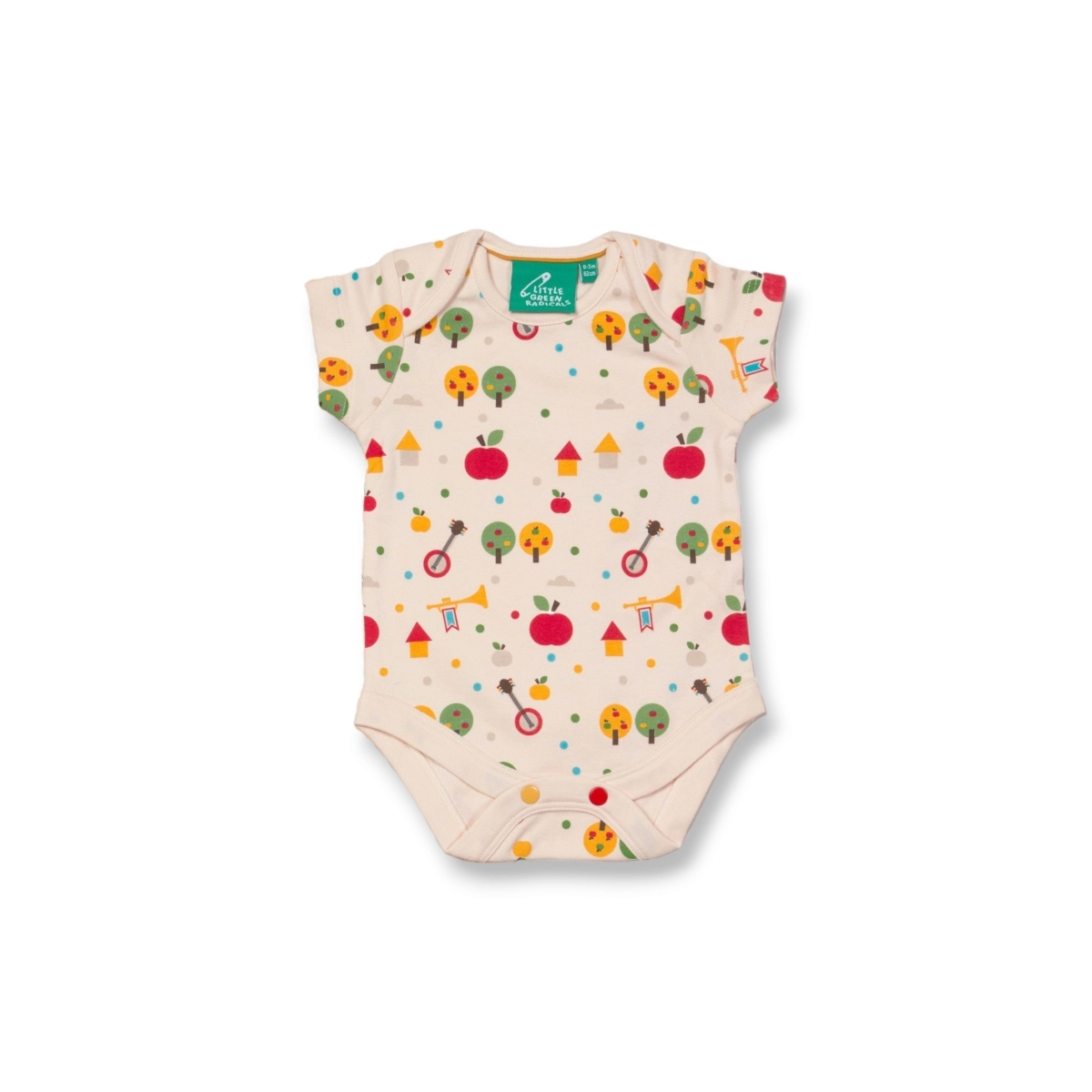 Little Green Radicals Βαμβακερό Βρεφικό Φορμάκι Apple Tree babybox.gr
