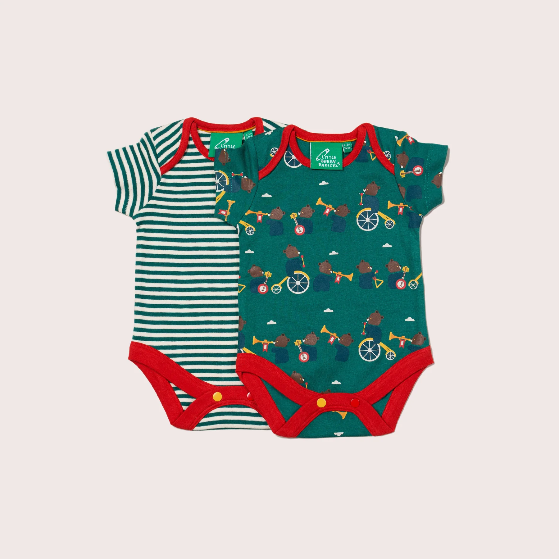 Little Green Radicals Βαμβακερό Βρεφικό Φορμάκι The Bear Jamboree baby box