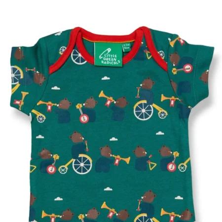 Little Green Radicals Βαμβακερό Βρεφικό Κορμάκι The Bear Jamboree babybox.gr