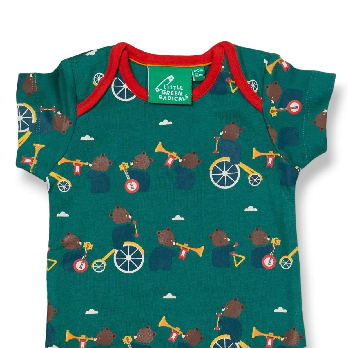 Little Green Radicals Βαμβακερό Βρεφικό Κορμάκι The Bear Jamboree babybox.gr