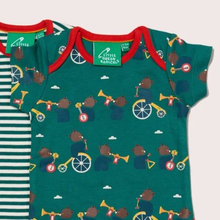 Little Green Radicals Βαμβακερό Βρεφικό Φορμάκι The Bear Jamboree baby box