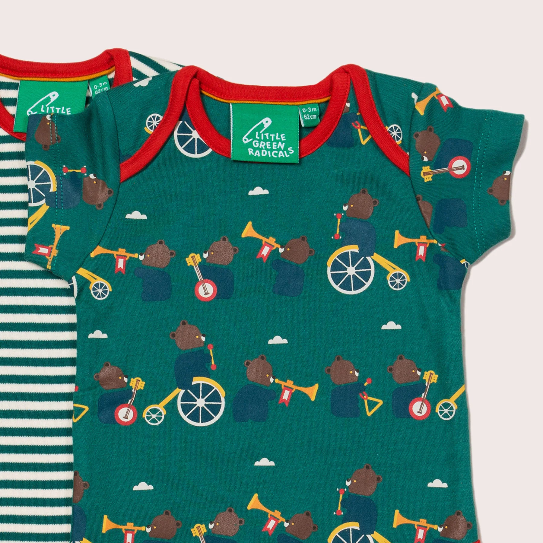 Little Green Radicals Βαμβακερό Βρεφικό Φορμάκι The Bear Jamboree baby box