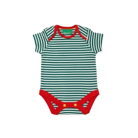Little Green Radicals Βαμβακερό Βρεφικό Φορμάκι ribbed green Jamboree baby box