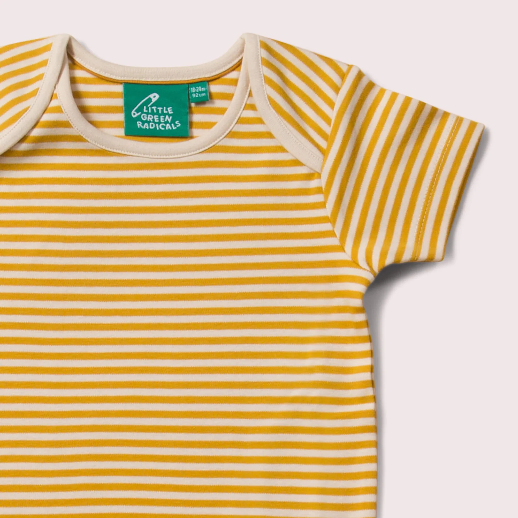 Little Green Radicals Οργανικό Βρεφικό Φορμάκι Ribbed yellow baby box