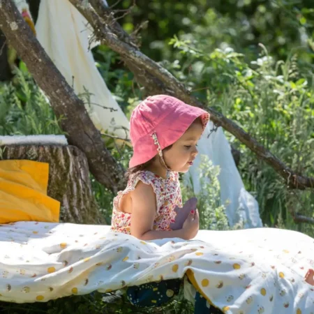 Little Green Radicals Βρεφικό Καπέλο Ηλίου Διπλής όψης Ladybird Days baby box