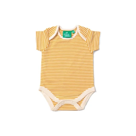 Little Green Radicals Οργανικό Βρεφικό Φορμάκι Ribbed yellow baby box