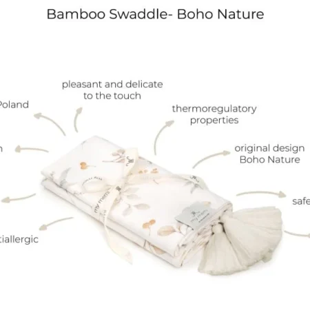 My Memi Βρεφική Κουβέρτα Μπαμπού 75x100 Boho Nature babybox.gr