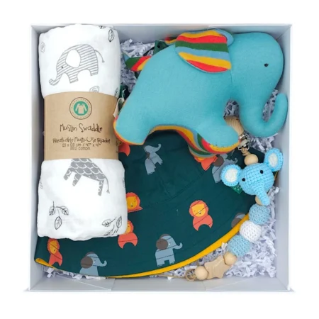 βρεφικό σετ δώρου με ελεφαντάκια baby box
