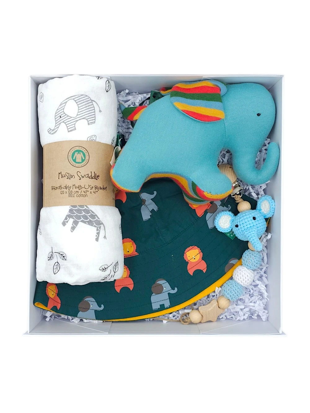 βρεφικό σετ δώρου με ελεφαντάκια baby box