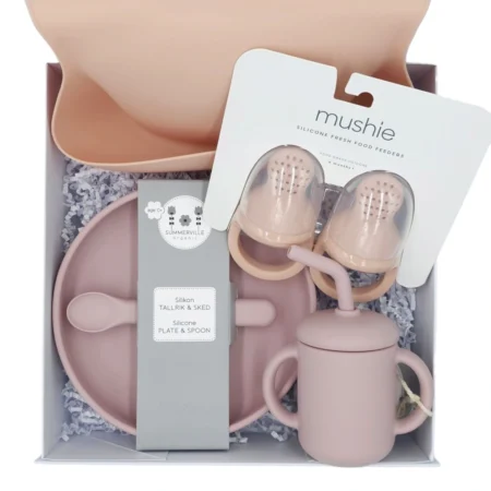ροζ Baby Box με αξεσουάρ φαγητού babybox