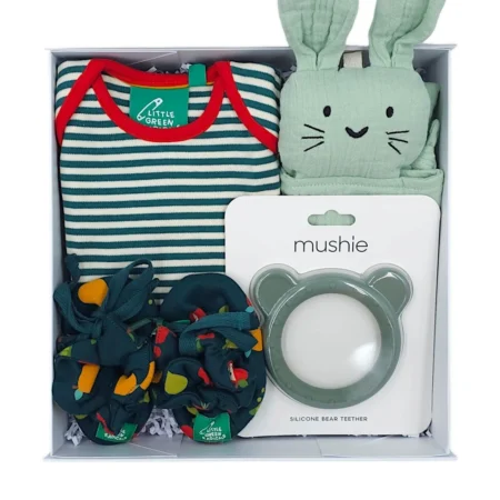 gender neutral πράσινο βρεφικό σετ δώρου babybox.gr