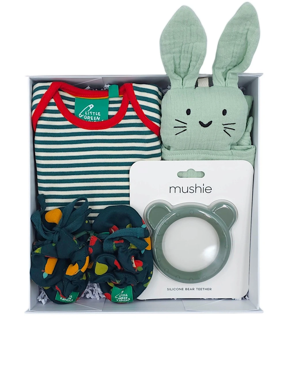 gender neutral πράσινο βρεφικό σετ δώρου babybox.gr