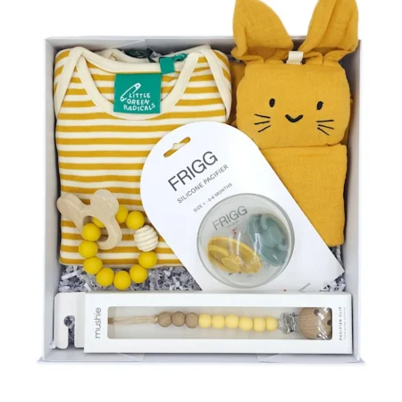 κίτρινο σετ δώρου για μωρά babybox.gr