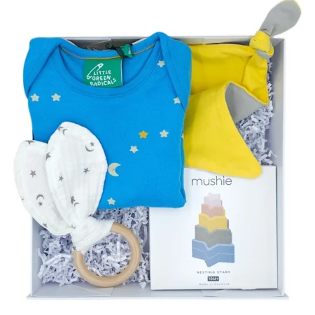 βρεφικό σετ δώρου με αστεράκια baby box