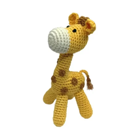 Χειροποίητη Πλεκτή Κουδουνίστρα Giraffe Cheengoo baby box